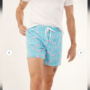 Chubbies Mens Domingos Are For Flamingos Swim Trunks XL 4in Inseam Pockets